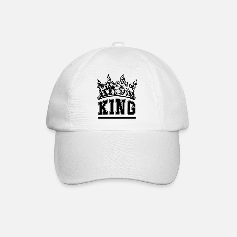 King - Baseballkappe - Weiß/Weiß