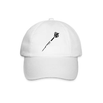 Dart Dartpfeil England Darts Dartspieler Sport 1 - Baseballkappe - Weiß/Weiß - Vorne