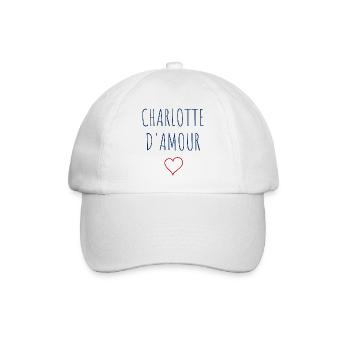 CHARLOTTE d'amour - COEUR - Casquette classique - blanc/blanc - Devant