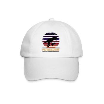 Papasaurus Père Dinosaure Familles Papa - Casquette classique - blanc/blanc - Devant