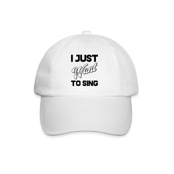 Je veux juste chanter - Casquette classique - blanc/blanc - Devant