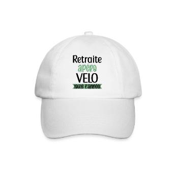 Retraite apéro vélo toute l'année cadeau retraite - Casquette classique - blanc/blanc - Devant