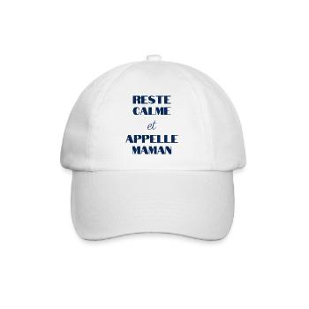 Reste calme et appelle MAMAN - Casquette classique - blanc/blanc - Devant