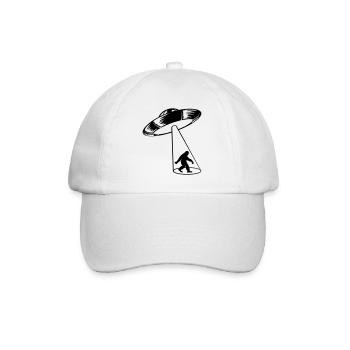 Mystery UFO kidnaps Bigfoot - Baseball Cap - white/white - Front
