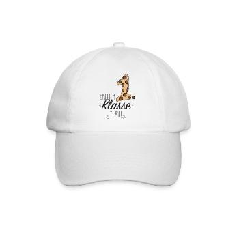 Endlich erste Klasse - Baseballkappe - Weiß/Weiß - Vorne