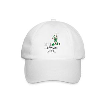 Endlich erste Klasse Fussball - Baseballkappe - Weiß/Weiß - Vorne