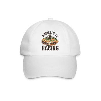 Sled dogs and sledding - Baseball Cap - white/white - Front