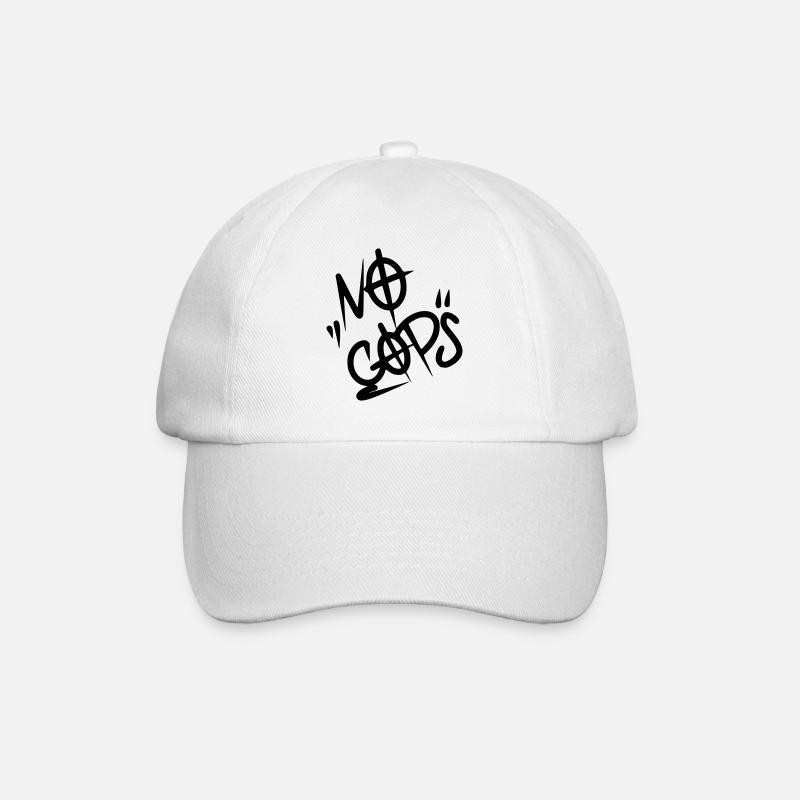No Cops - Baseballkappe - Weiß/Weiß