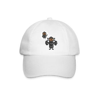 Battery Mindset Bodybuilding Powerlifting Gym - Baseball Cap - white/white - Front