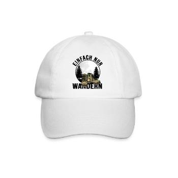 fernwandern bergwandern trekking biwak - Baseballkappe - Weiß/Weiß - Vorne