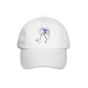 L’éléphant éclabousse l’eau de la trompe - Choisissez la couleur - Casquette classique - blanc/blanc - Devant