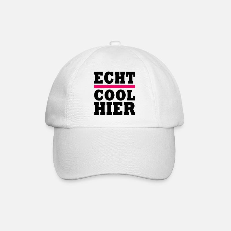 Echt cool hier - Baseballkappe - Weiß/Weiß