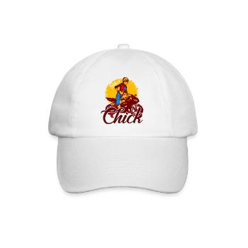 Anime Biker Biker Moto MotoCycliste Chick - Casquette classique - blanc/blanc - Devant