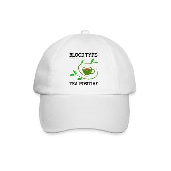 Blood Type Sweet Tea Tea Lover Green Tea Black Tea - Baseballkappe - Weiß/Weiß - Vorne