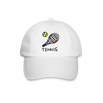 J'aime le tennis - i love tennis - Casquette classique - blanc/blanc - Devant