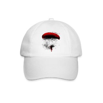 Parapente rouge éclaboussures - Casquette classique - blanc/blanc - Devant