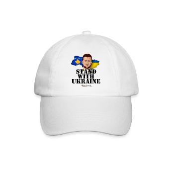 Ukraine Kosovo T-Shirt - Baseballkappe - Weiß/Weiß - Vorne