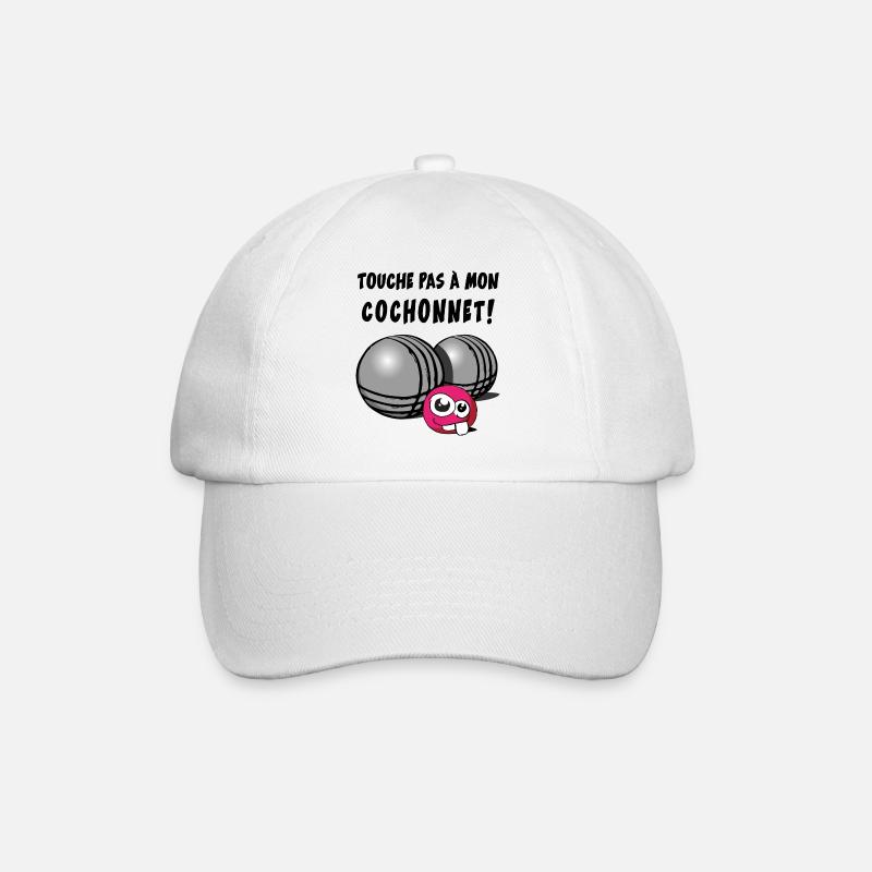 touche pas a mon cochonnet - Casquette classique - blanc/blanc