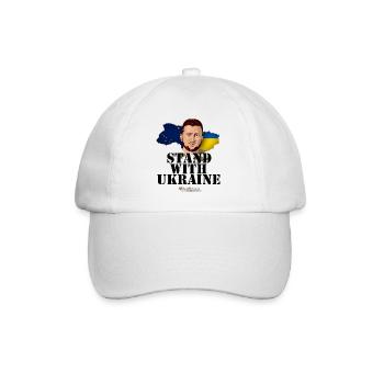 Alaska Ukraine Unterstützer T-Shirt Design - Baseballkappe - Weiß/Weiß - Vorne