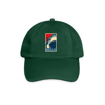 Hello Shark - Baseball Cap - bottle green - Front