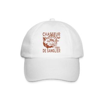 Chassé chasseur de sanglier cadeau cool chasse - Casquette classique - blanc/blanc - Devant