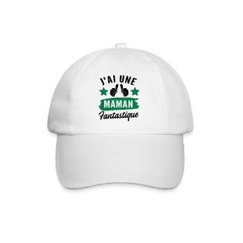 j ai une maman fantastique - Casquette classique - blanc/blanc - Devant
