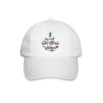 My first Christmas as Mom - Baseball Cap - white/white - Front