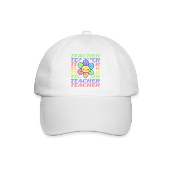 Lehrer Design - Baseballkappe - Weiß/Weiß - Vorne