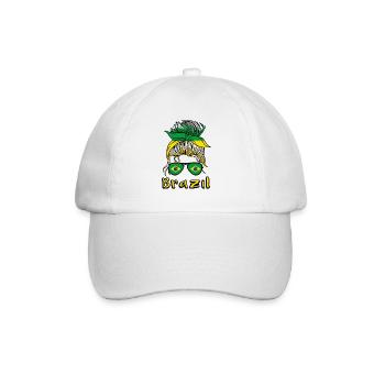 Brésil Football féminin 2022 Drapeau brésilien - Casquette classique - blanc/blanc - Devant