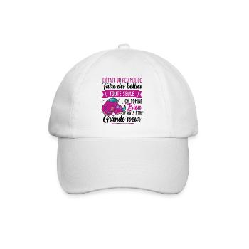 Je vais être grande soeur - Casquette classique - blanc/blanc - Devant