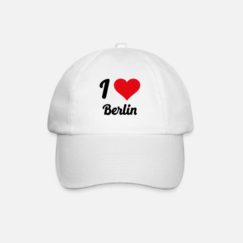 I Love Berlin - Baseballkappe - Weiß/Weiß