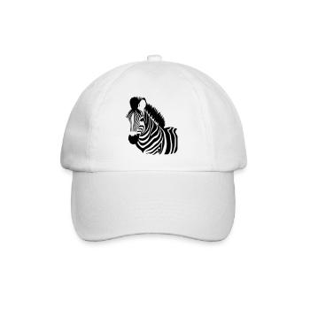 Fun Zebra Cartoon Nature Animal Safari Vector 3 - Casquette classique - blanc/blanc - Devant