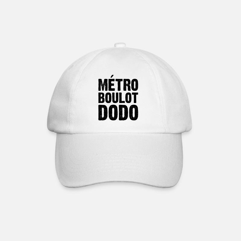 Métro Boulot Dodo - Casquette classique - blanc/blanc