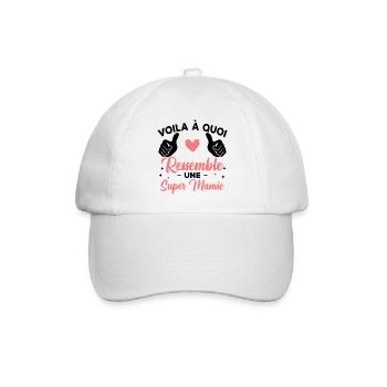 Voilà à quoi ressemble une super mamie - Casquette classique - blanc/blanc - Devant