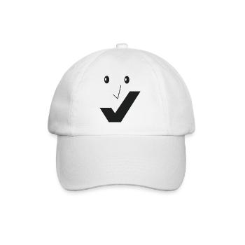 Feines Lächeln - Feines Gesicht C03. - Baseballkappe - Weiß/Weiß - Vorne