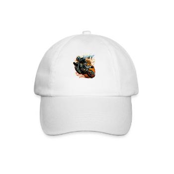 Through the Flames - Epic Motocross Adventure - Baseball Cap - white/white - Front