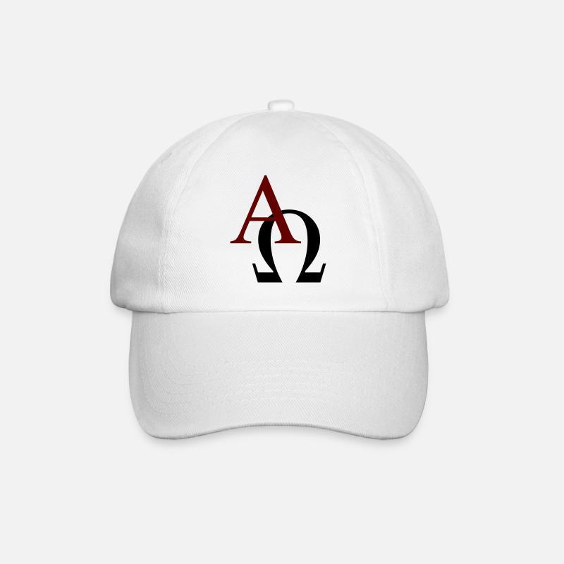 Alpha und Omega - Baseballkappe - Weiß/Weiß