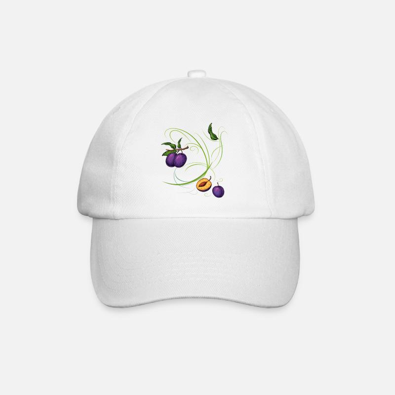 Prunes, fruit - Baseball Cap - white/white