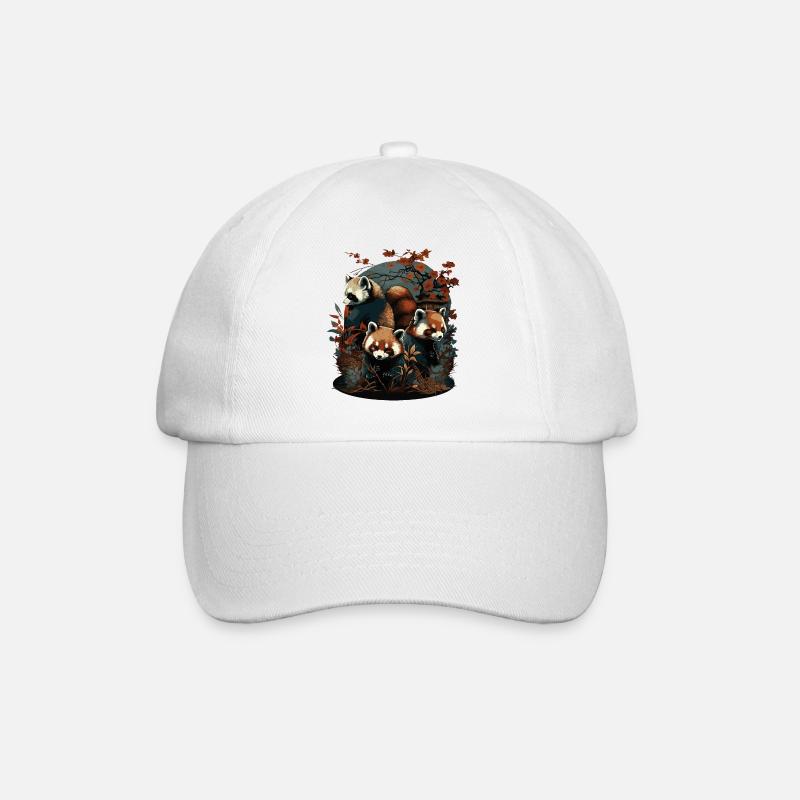 Roter Panda 2 - Baseballkappe - Weiß/Weiß
