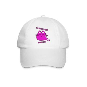 chat chat heureux cadeau maman fille fille - Casquette classique - blanc/blanc - Devant