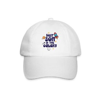 Bester Sohn der Galaxis - Baseballkappe - Weiß/Weiß - Vorne