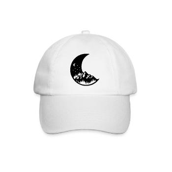 The moon and the black mountain - Baseball Cap - white/white - Front