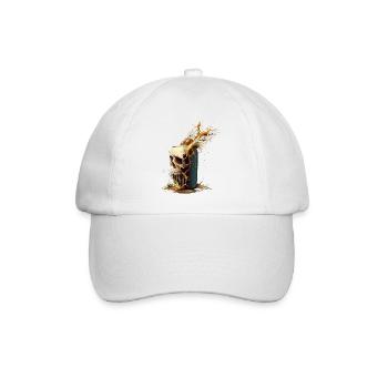 Bière Skull - Casquette classique - blanc/blanc - Devant
