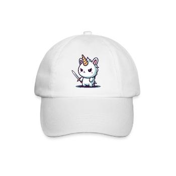Unicorn bad ass - Baseball Cap - white/white - Front