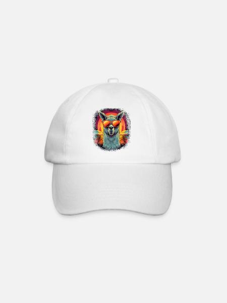 animal love cool beach happy birthday present idea - Baseballkappe - Weiß/Weiß
