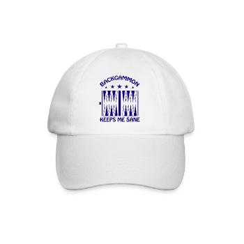 Boardgame Chess Backgammon Game Night - Baseball Cap - white/white - Front