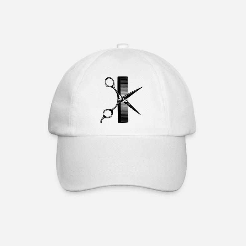Scissor comb - Baseball Cap - white/white