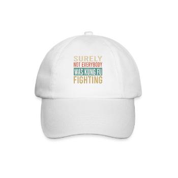 Kung Fu Fighting Quote Typography - Baseball Cap - white/white - Front