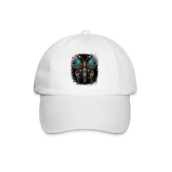 papillons présent idée esthétique citation verte - Casquette classique - blanc/blanc - Devant