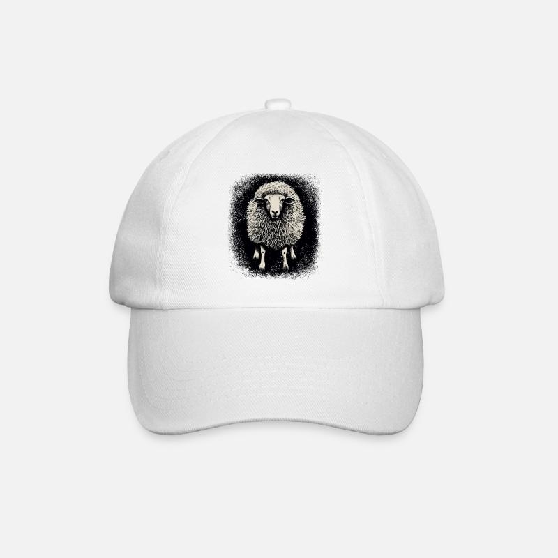 statement humor sheep born in november gift idea - Baseballkappe - Weiß/Weiß